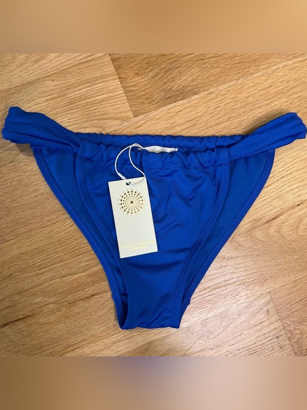 Ramy Brook Lana Azure Blue Brazilian Bikini Bottom XS NWT